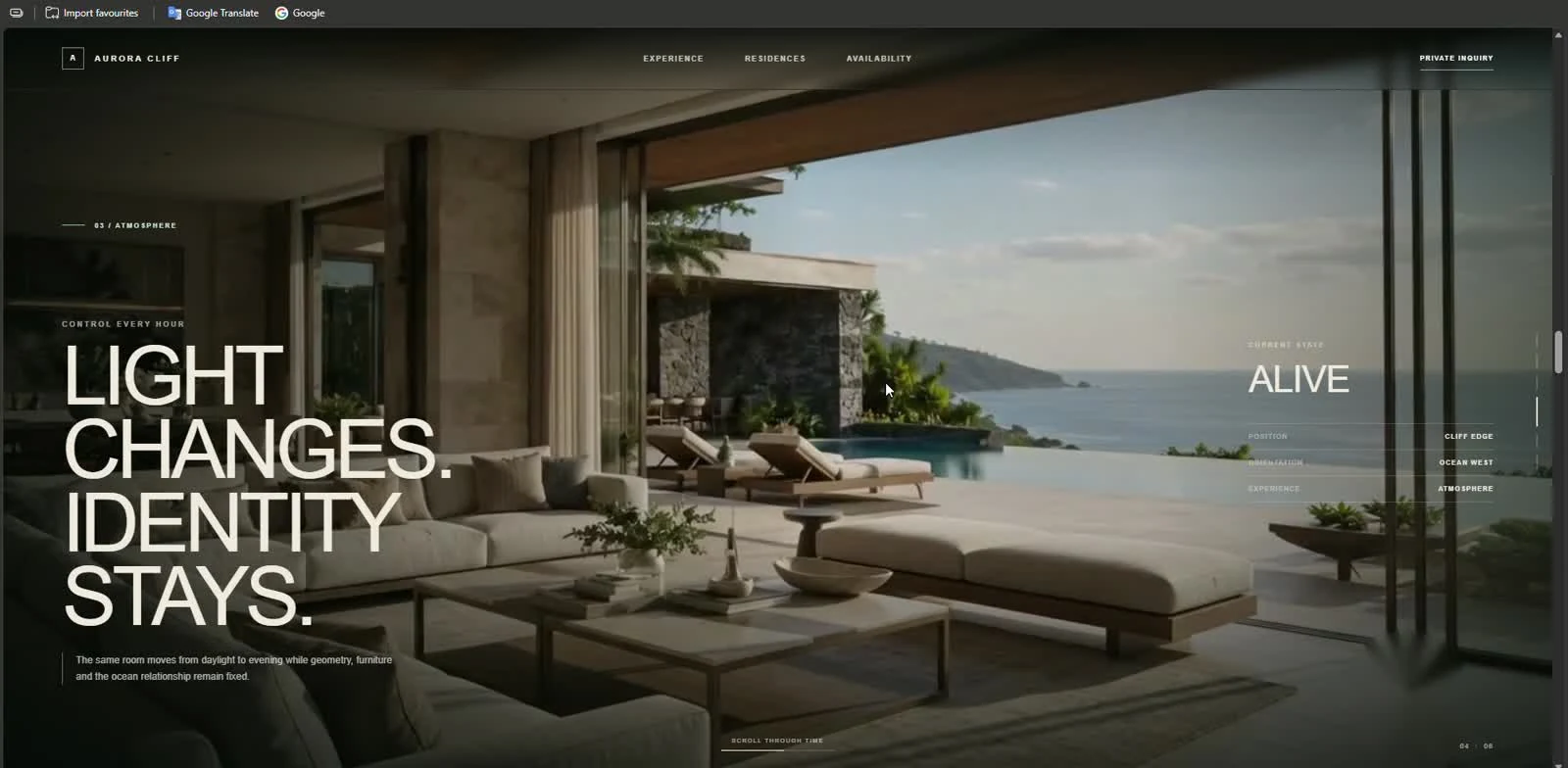 The Future Has an Address website concept preview