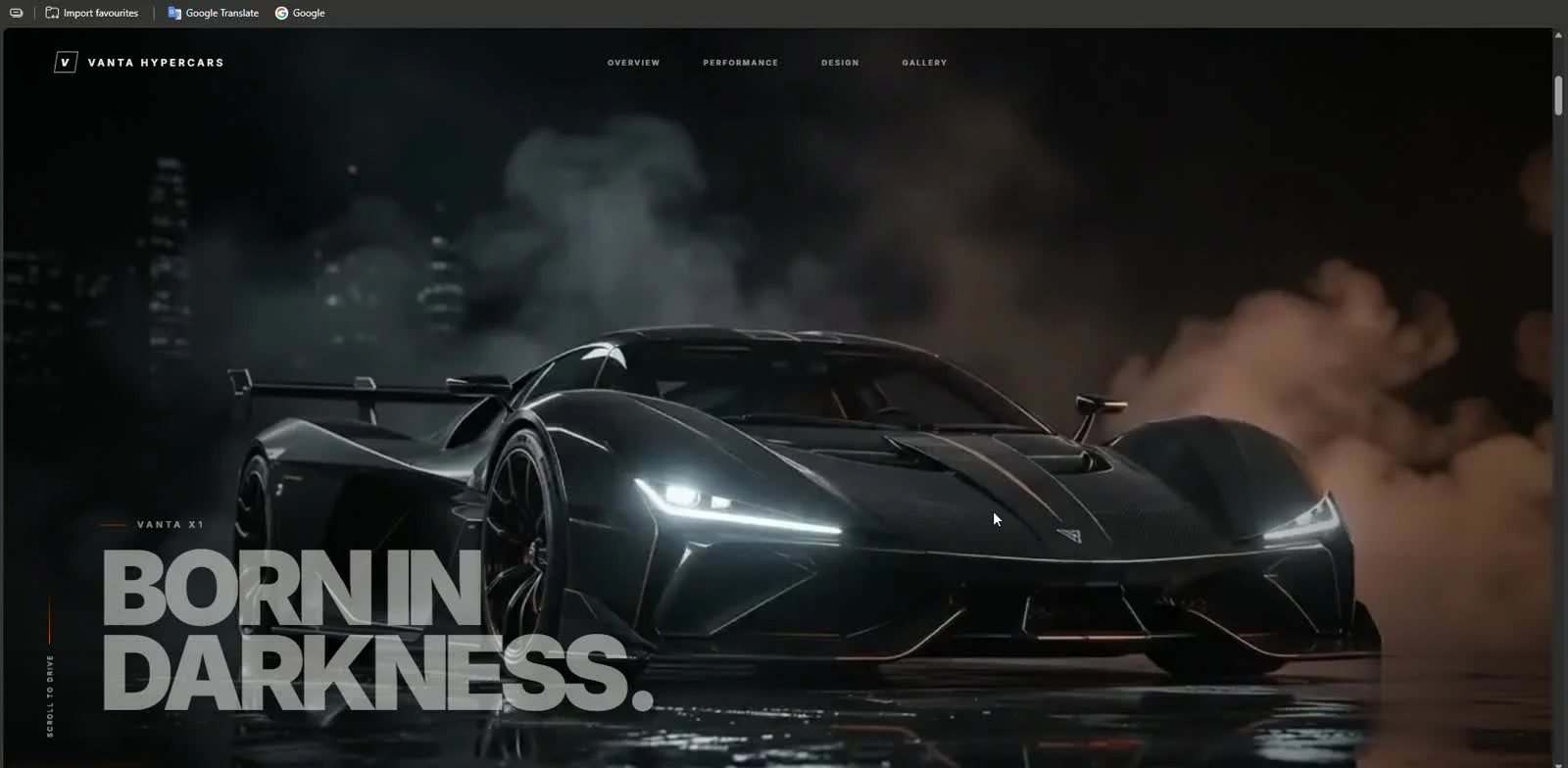 Sculpted by Speed website concept preview