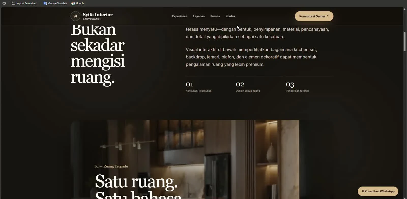 A Space That Feels Alive website concept preview