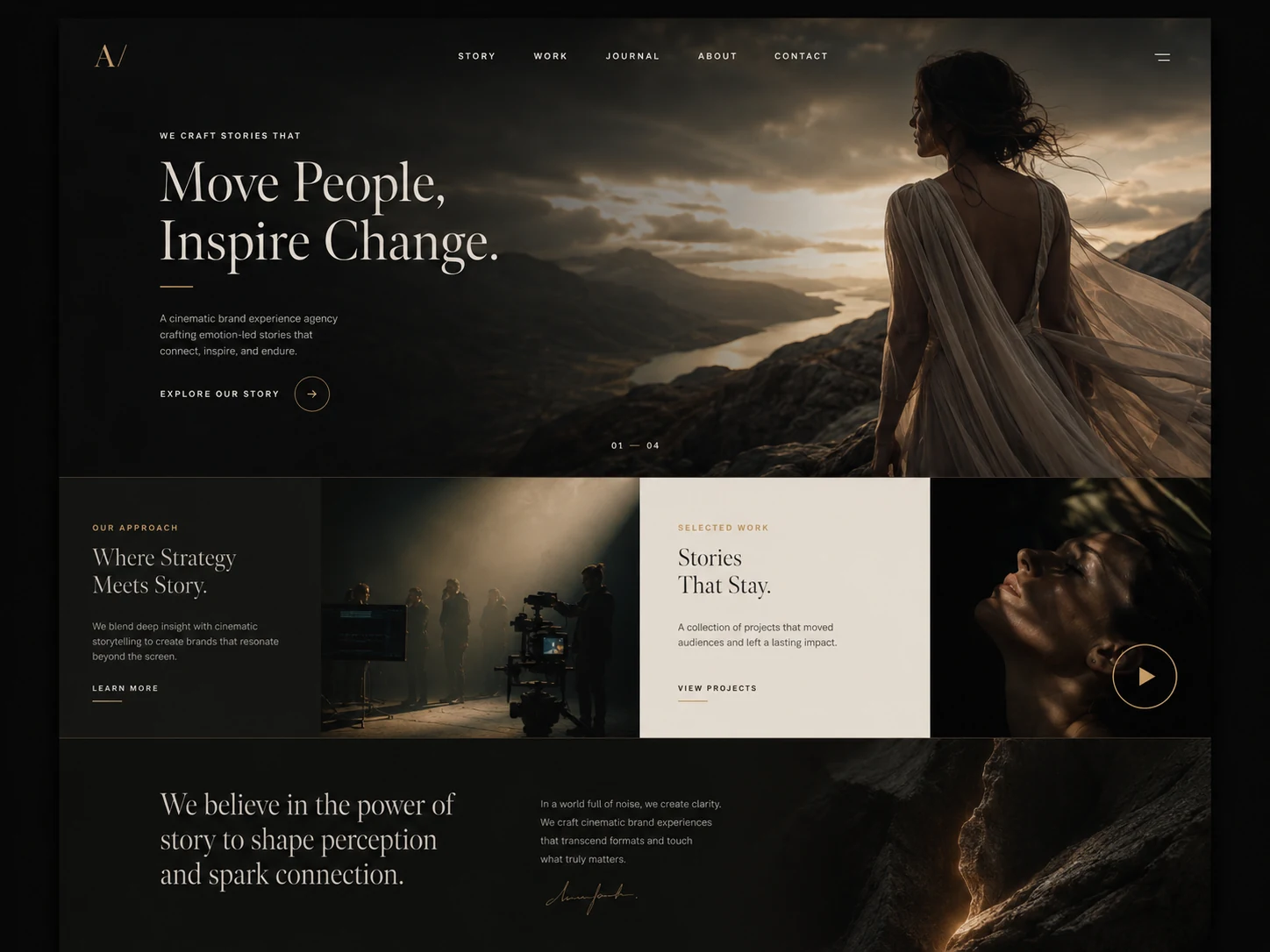 Cinematic Brand Website website example