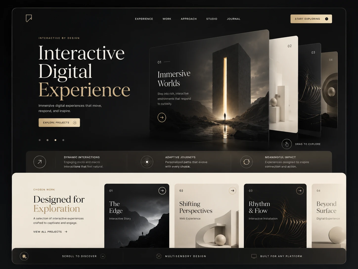 Interactive Digital Experience website example