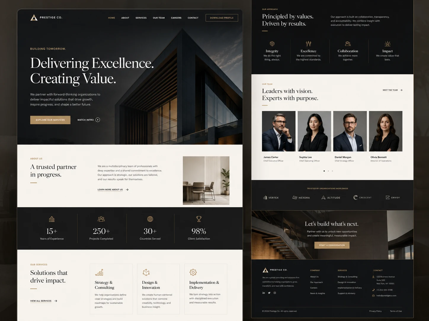 Premium Company Profile website example